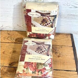 NWT quilted pillow shams vintage home vintage bouquet standard